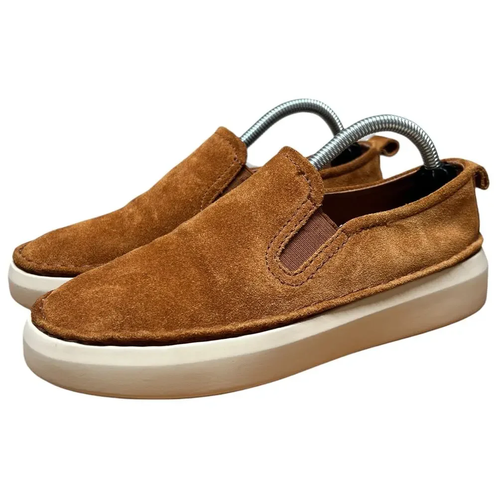 FRYE Ivy Women’s Size 6 Casual Sneaker Cognac Suede Leather Slip On Comfort